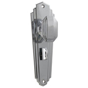 Original Art Deco Privacy Knob Set, Chrome