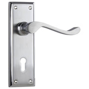Camden Lever Lock Set, Satin Chrome Nickel