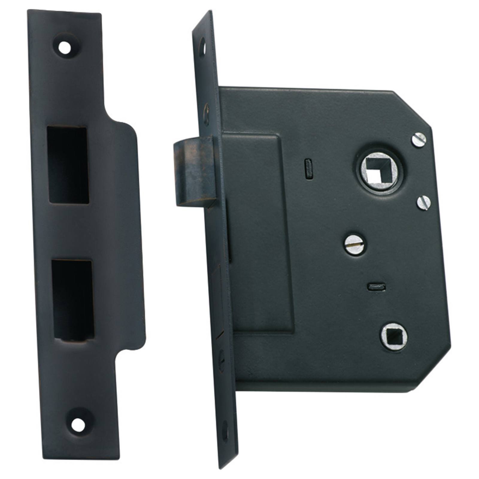 3 Lever Bathroom Lock (44mm Backset), Atq Copper