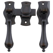 Teardrop French Door Fastener, Antique Copper