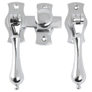 Teardrop French Door Fastener, Chrome