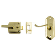 Victorian Screen Door Latch (L Hand), Pol Brass
