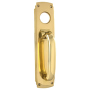 Deco Pull/Knocker with Cylinder Hole, Pol Brass