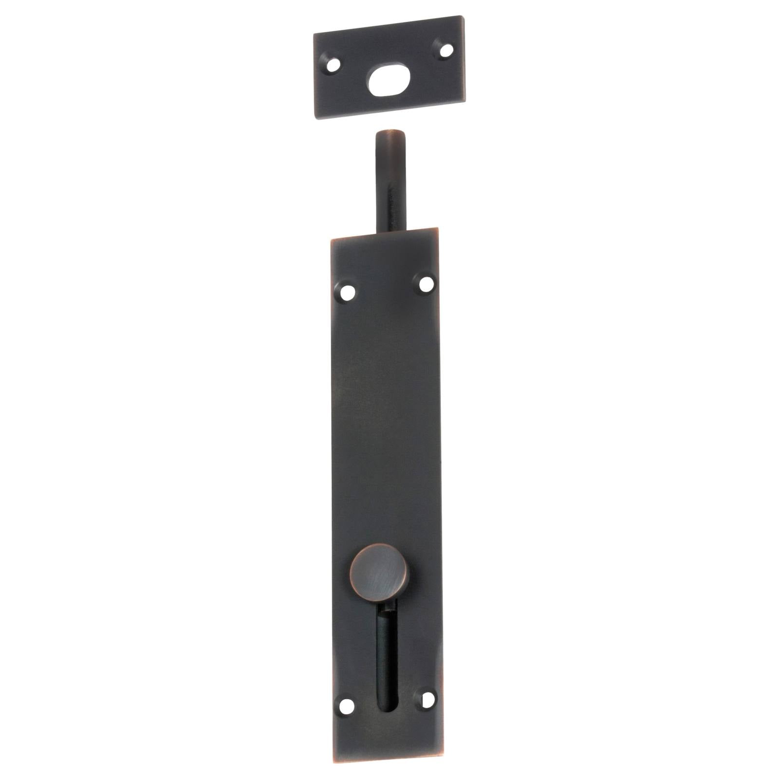 Reverse Barrel Bolt, Antique Copper