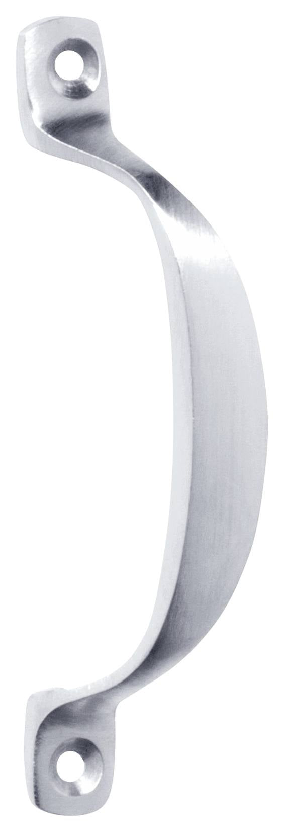 10cm Plain Offset Pull Handle, Satin Chrome