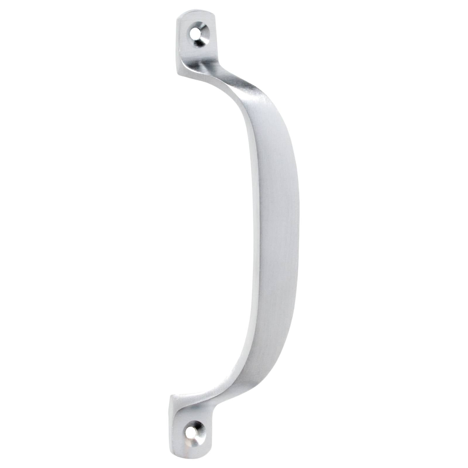 13cm Plain Offset Pull Handle, Satin Chrome