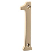 7.5cm Traditional Numeral 1, EOL, Polished Brass