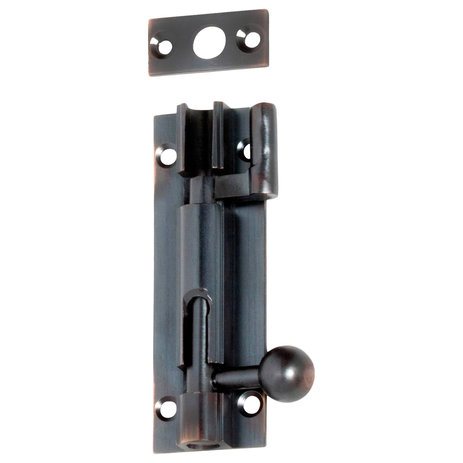 7.5cm Offset Barrel Bolt, Antique Copper