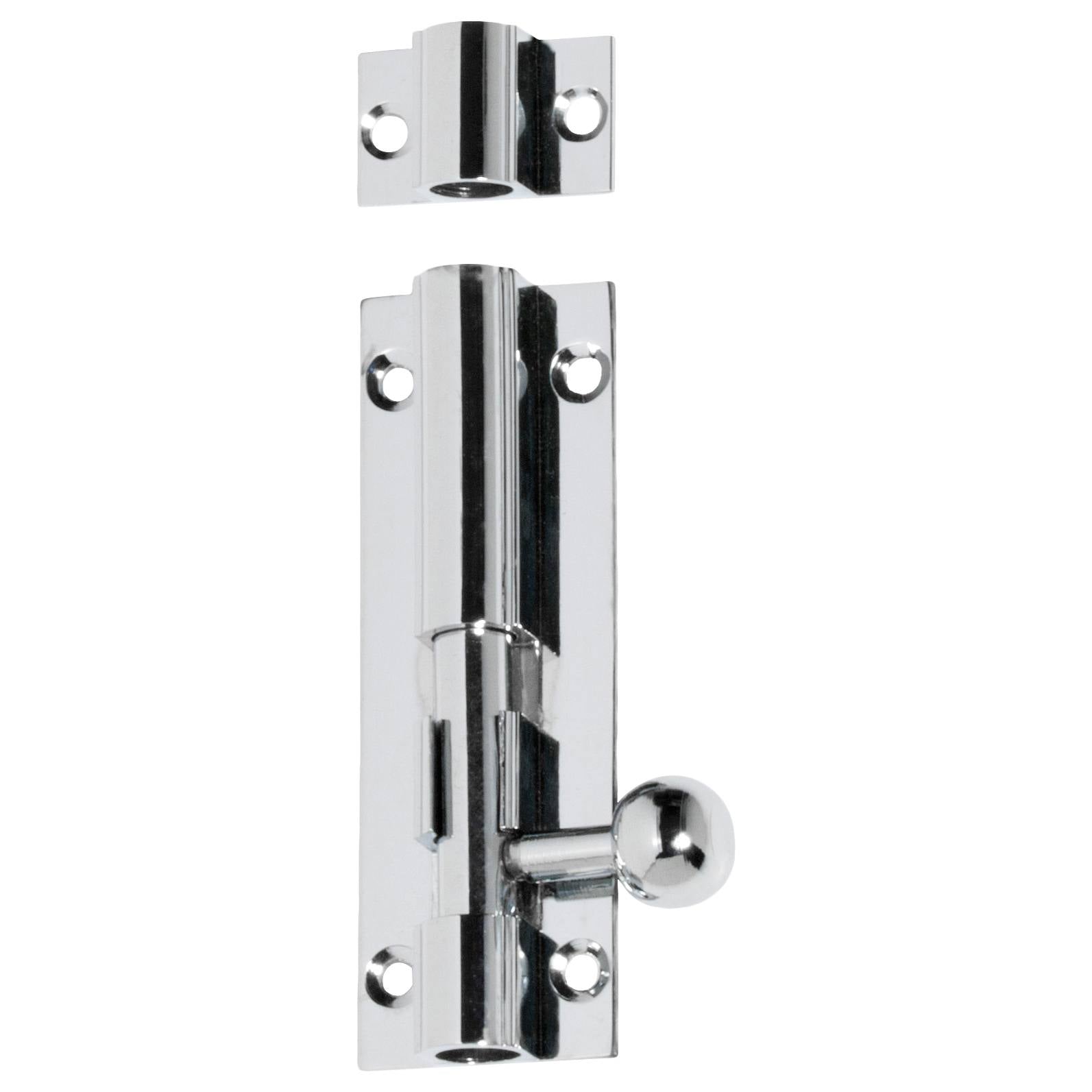 7.5cm Plain Barrel Bolt, Chrome