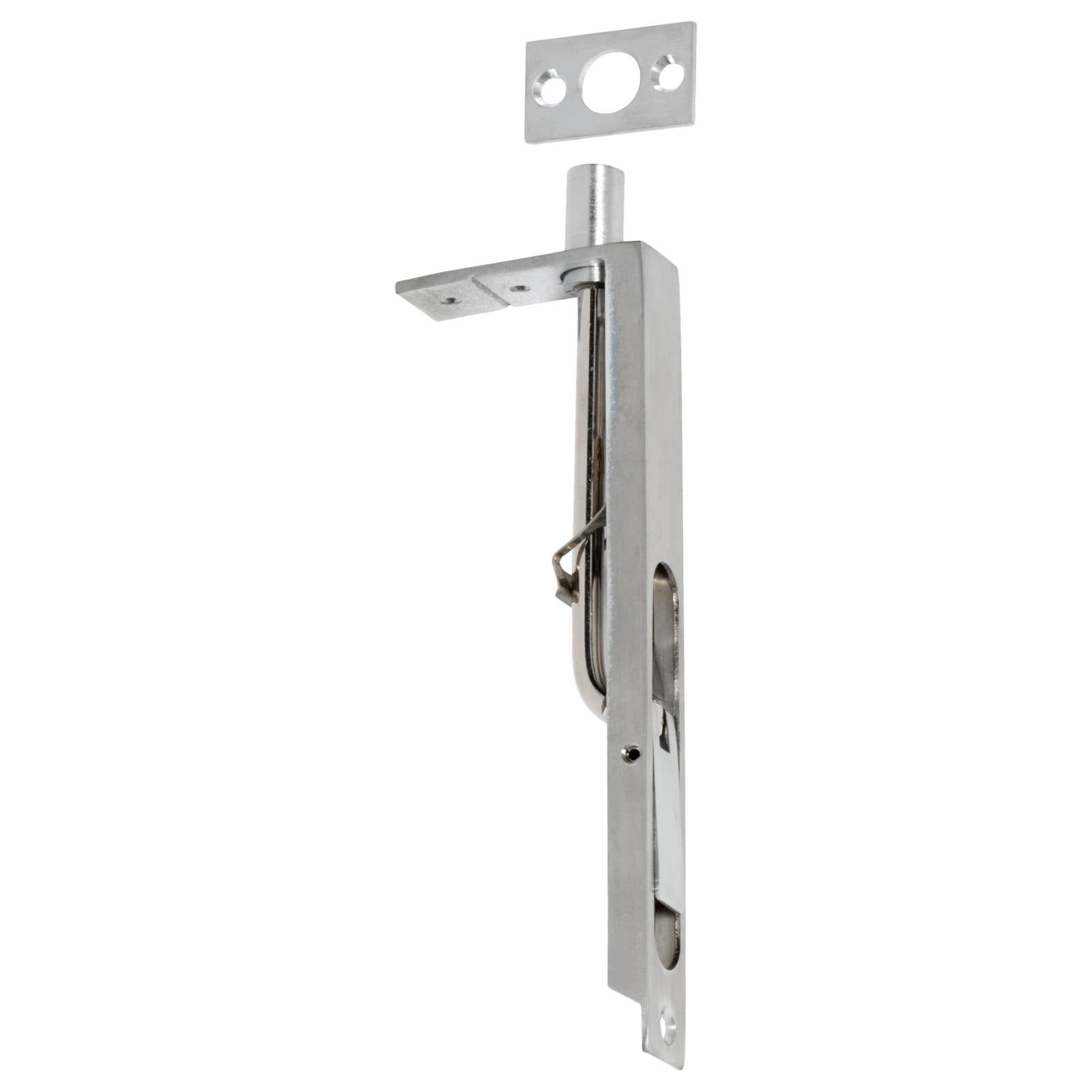 Levered Flush Door Bolt, Satin Chrome