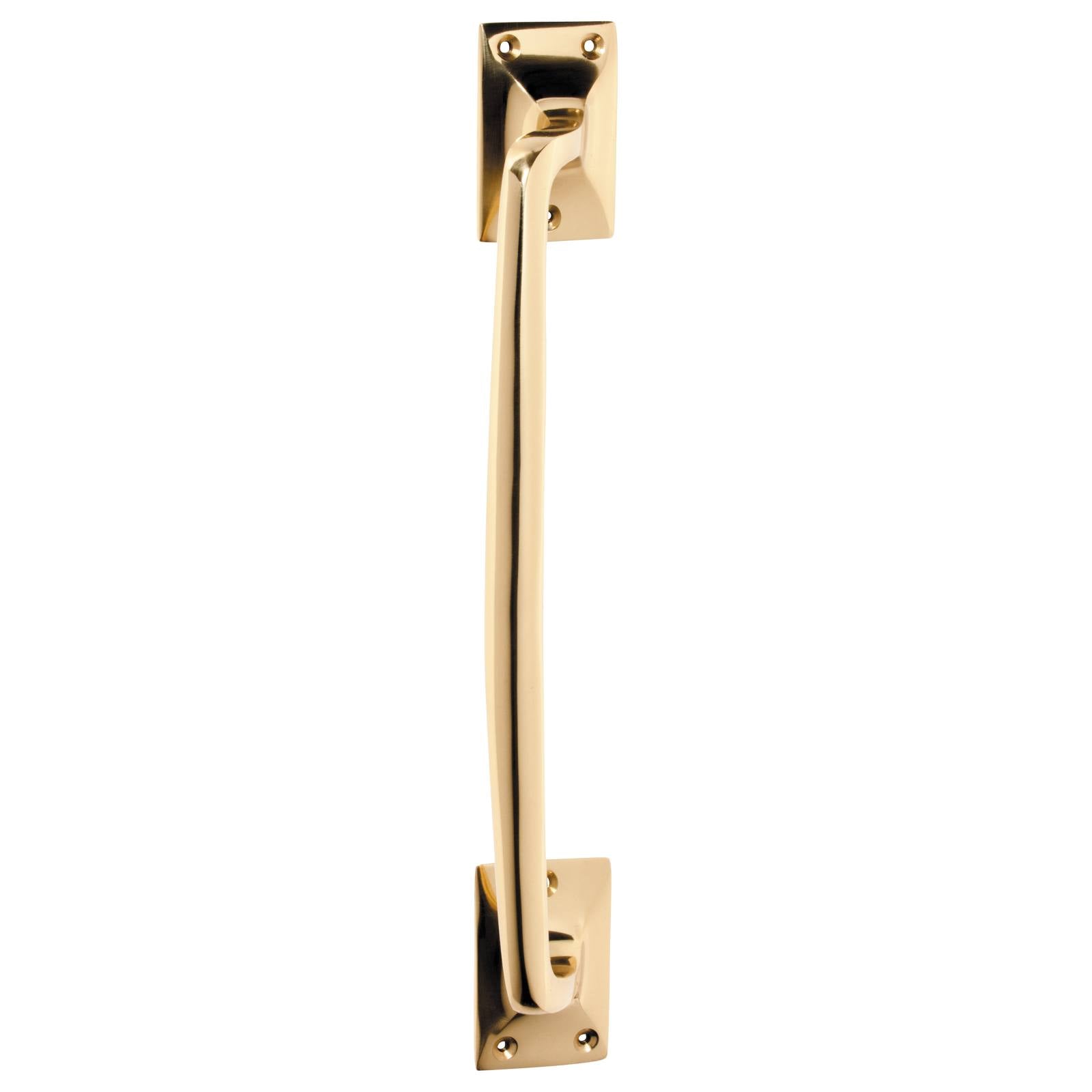Large Offset Pull Handle, Polished Brass
