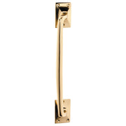 Large Offset Pull Handle, Polished Brass