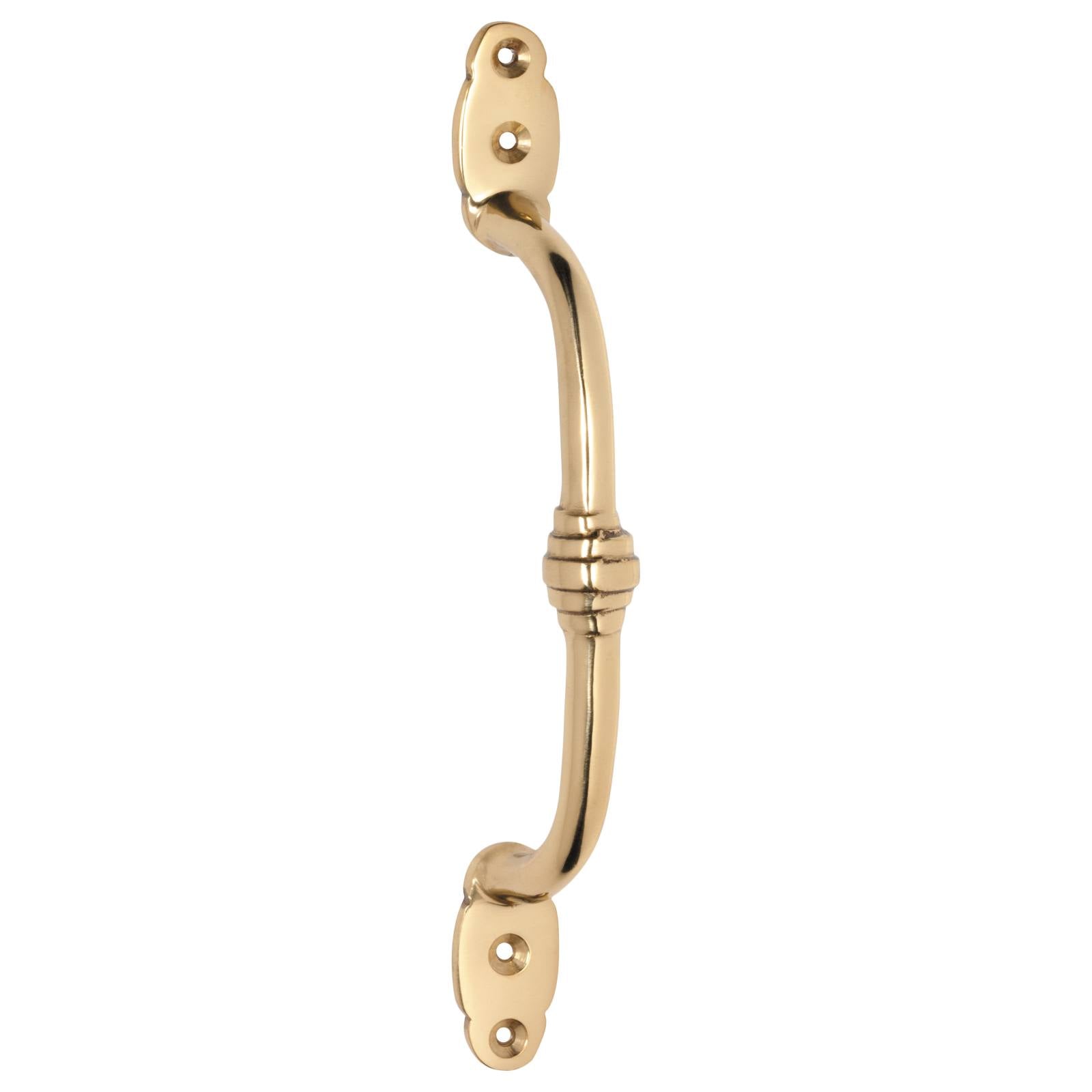 Decorative Offset Pull Handle, Polished Brass