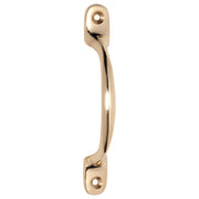 10cm Plain D-Pull Handle, Polished Brass