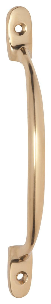 15cm Plain D-Pull Handle, Polished Brass