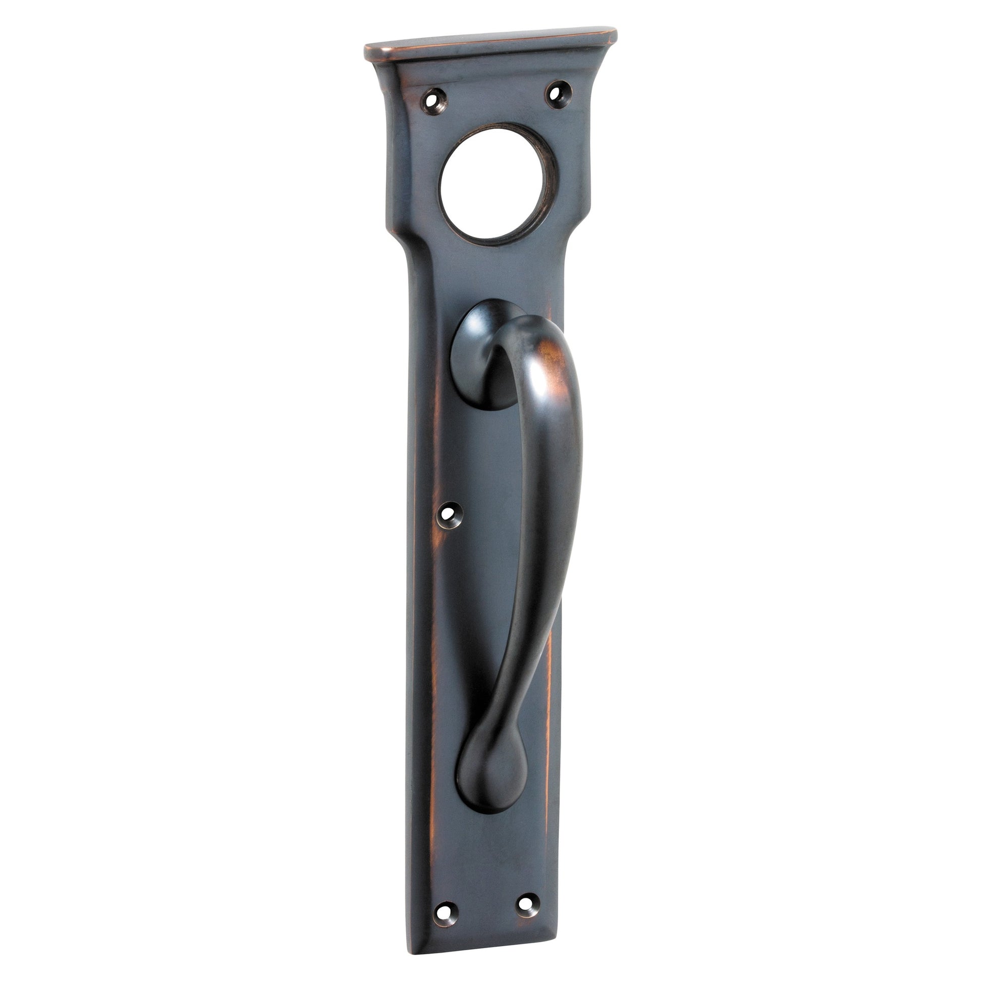 Edwardian Pull Handle w/Cylinder Hole, Atq Copper, Antique Copper