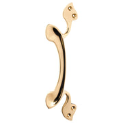 Nouveau Offset Pull Handle, Polished Brass