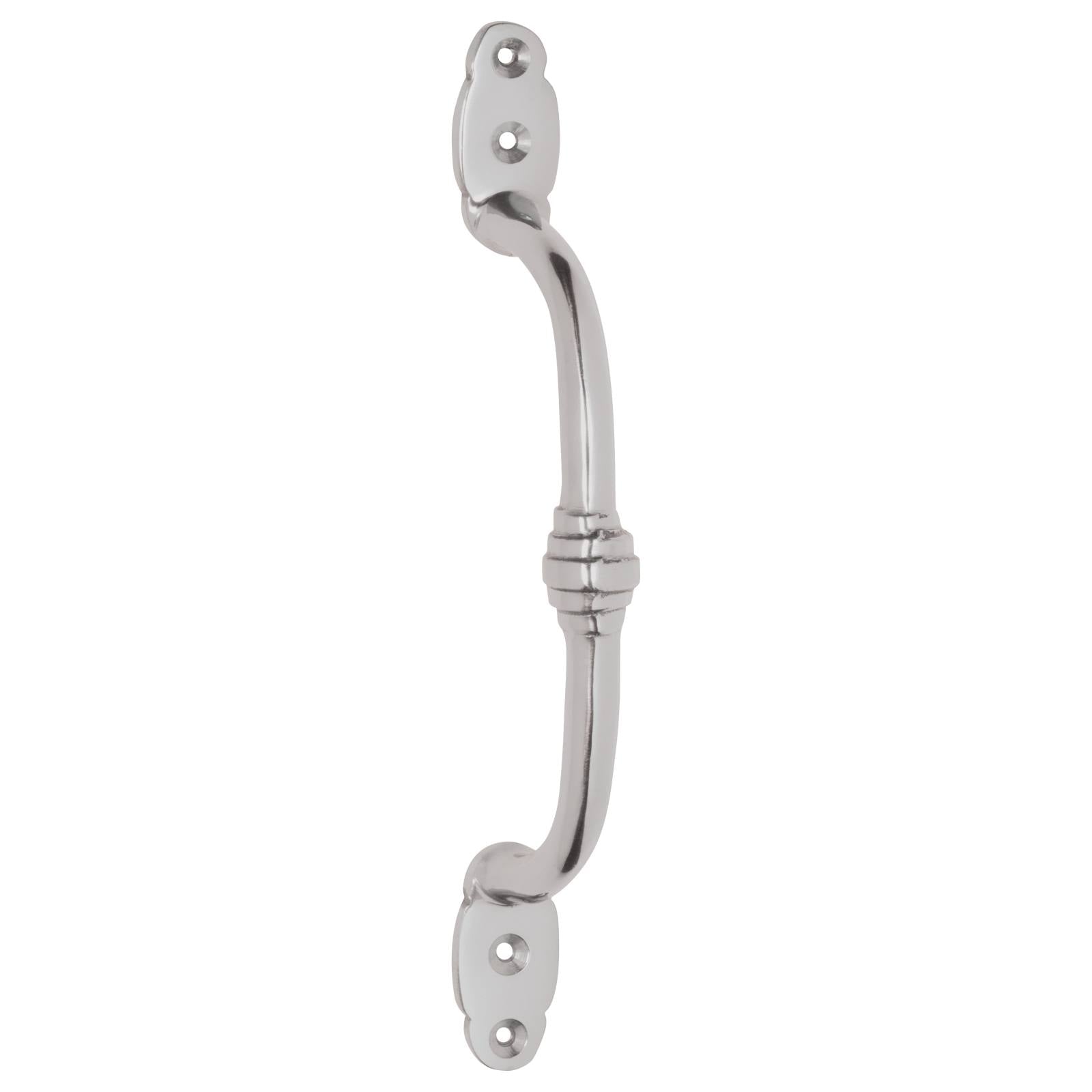 Decorative Offset Pull Handle, Satin Chrome