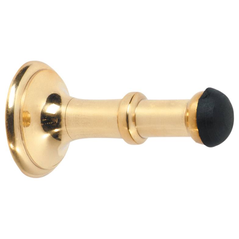 Concealed Fix Wall Mount Door Stop, Polished Brass