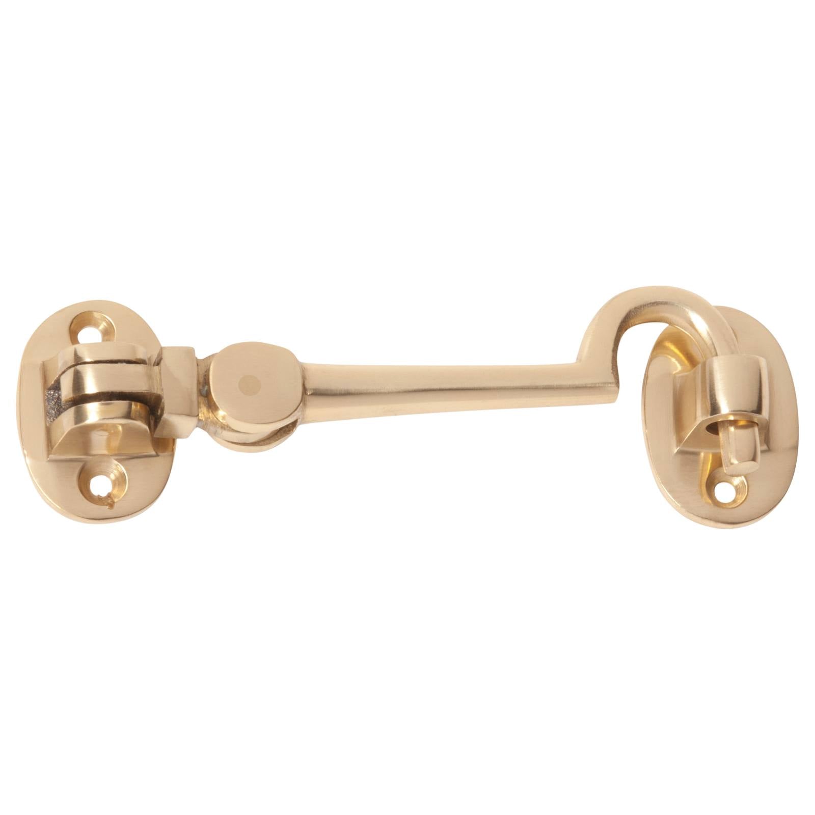 10cm Basic Cabin Hook, Polished Brass