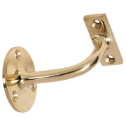Hand Rail Bracket, Polished Brass