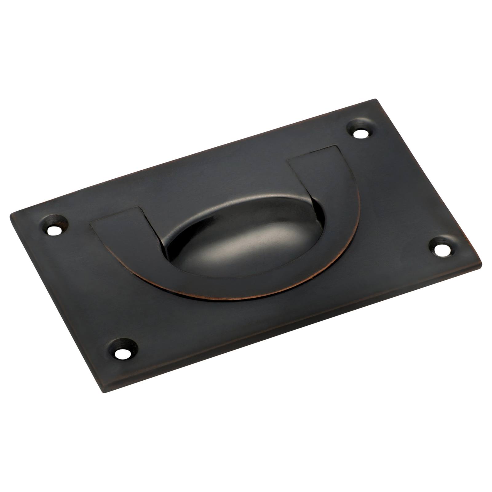 Large Flush Cabinet/Drawer Pull, Antique Copper