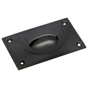 Large Flush Cabinet/Drawer Pull, Antique Copper