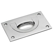 Large Flush Cabinet/Drawer Pull, Chrome