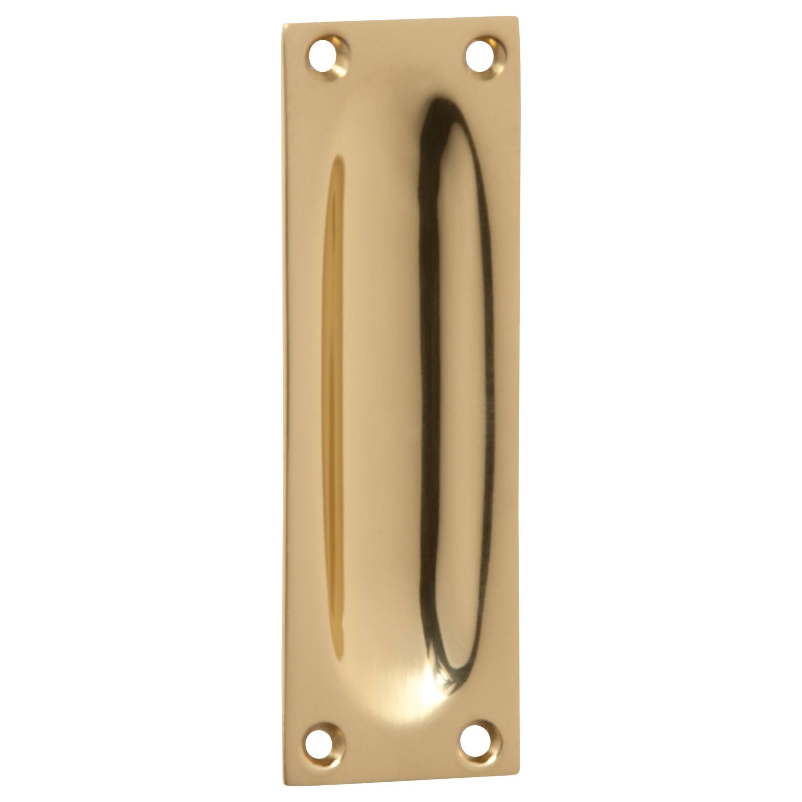 Cabinet Flush Pull, Polished Brass