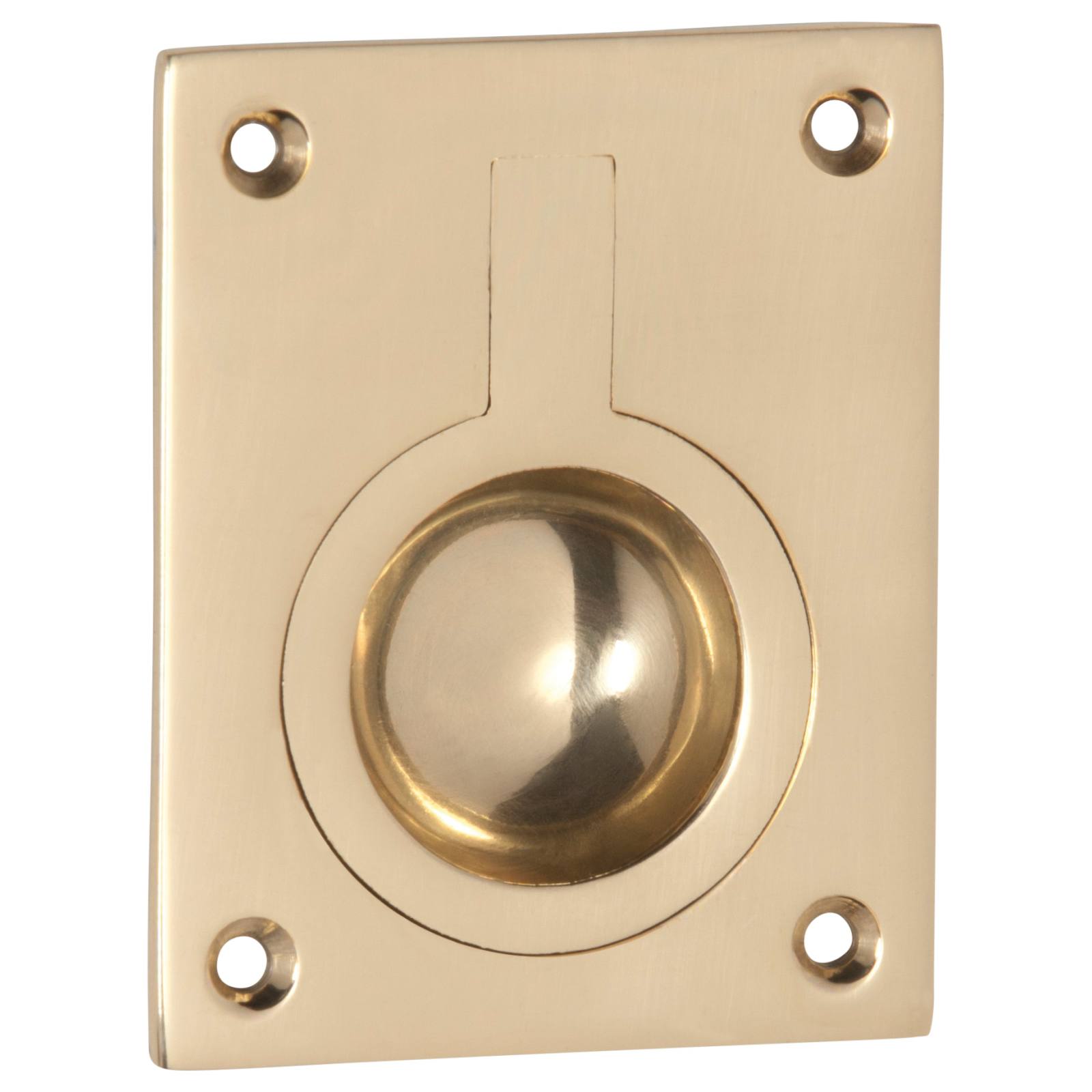 Ring Flush Pull, Polished Brass