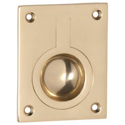 Ring Flush Pull, Polished Brass