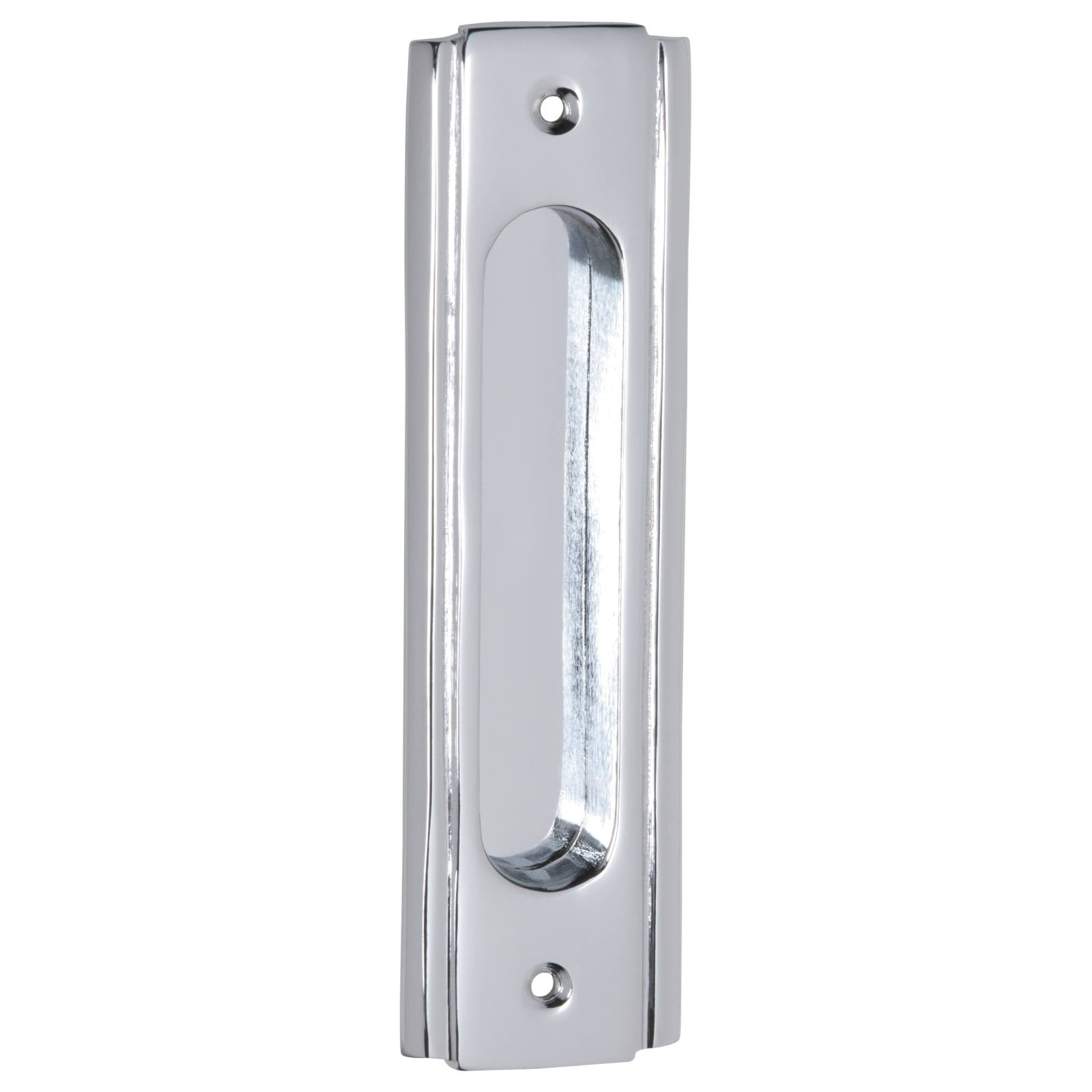 Deco Sliding Door Flush Pull, Chrome