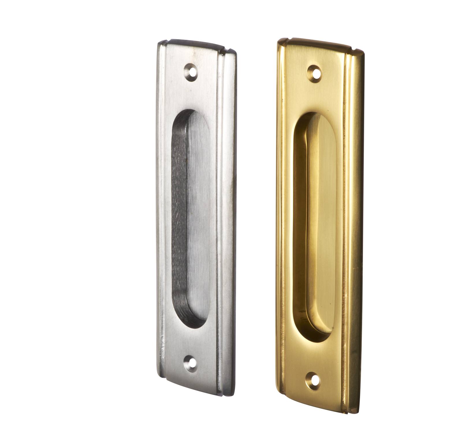 Deco Sliding Door Flush Pull, Satin Chrome