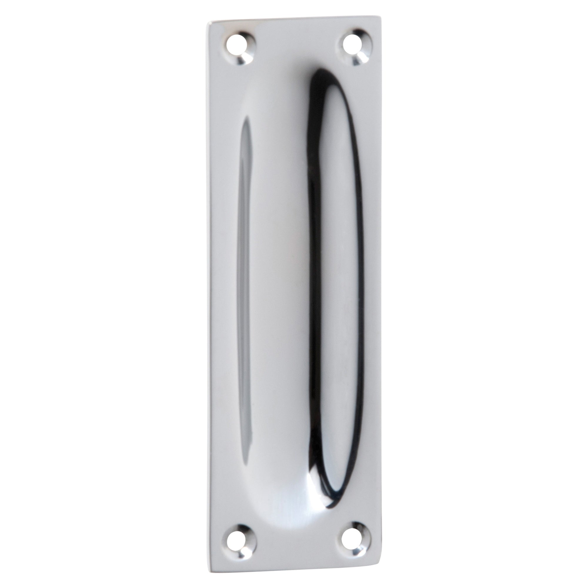 Cabinet Flush Pull, Satin Chrome