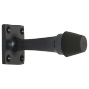 Wall Mount Door Stop w/Square Base, Antique Copper