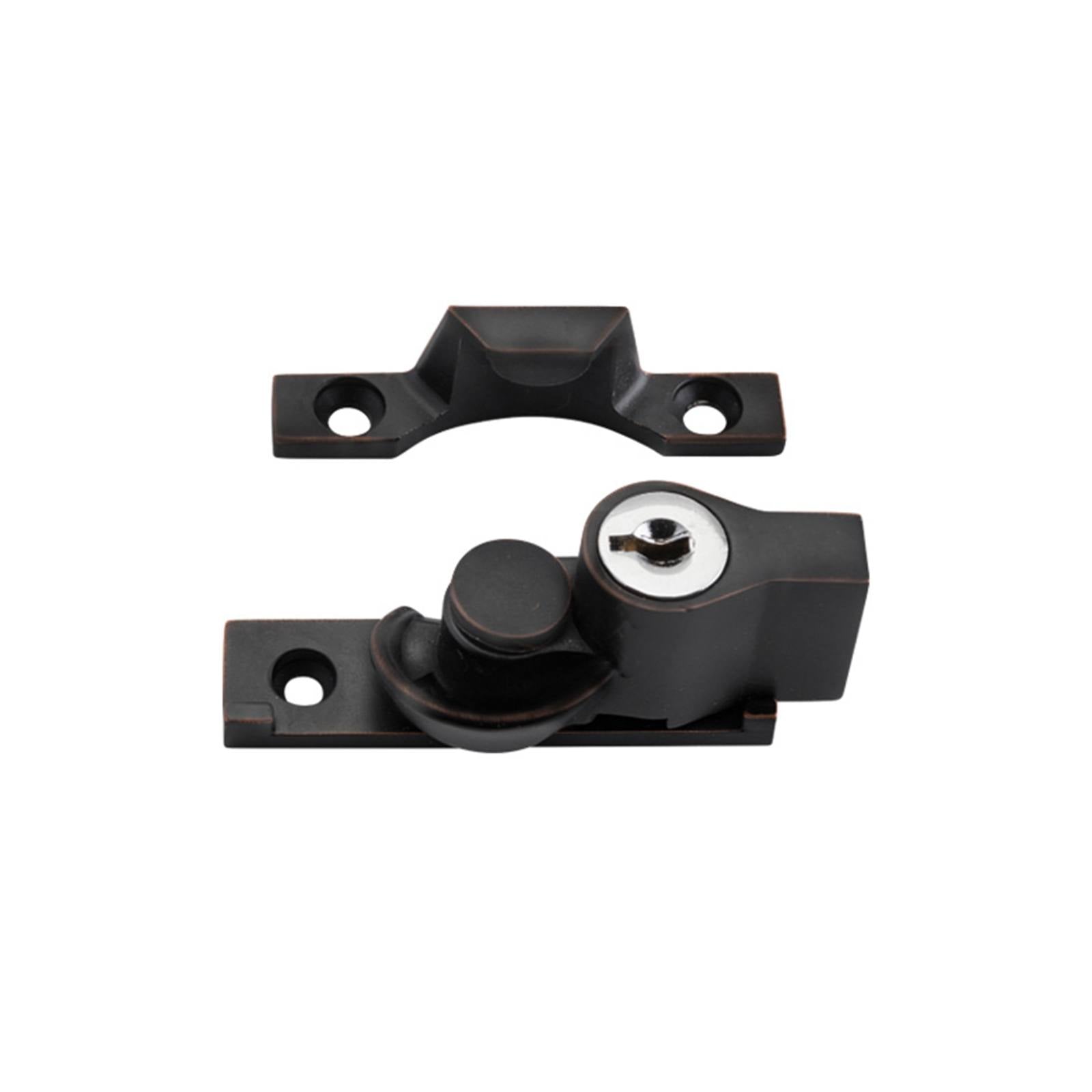 Squared Key Locking Sash Fastener, Antique Copper
