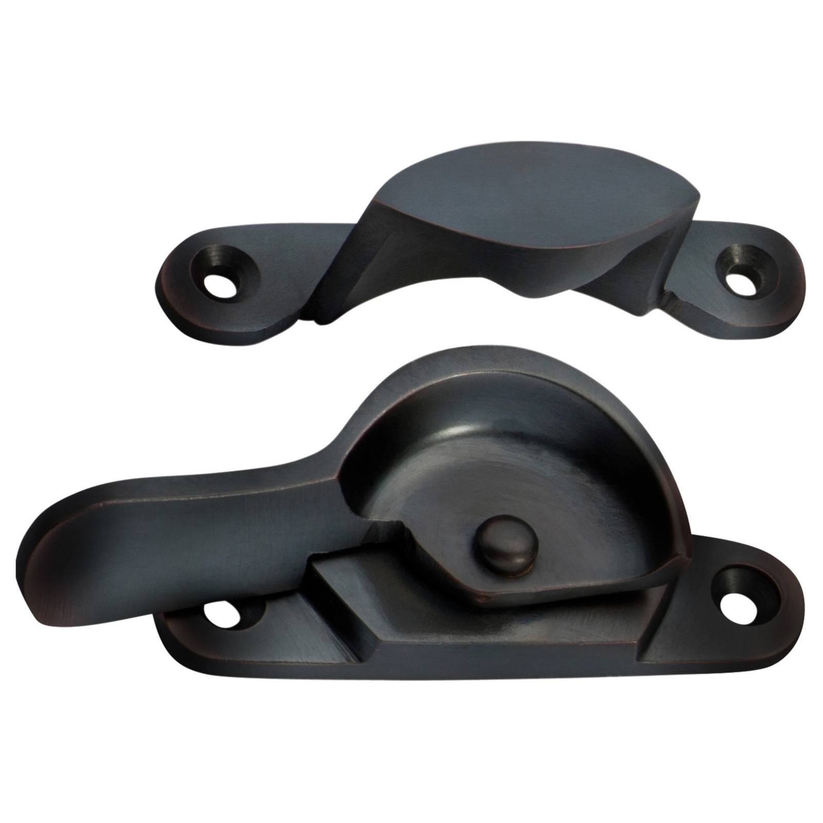 Narrow Basic Sash Fastener, Antique Copper