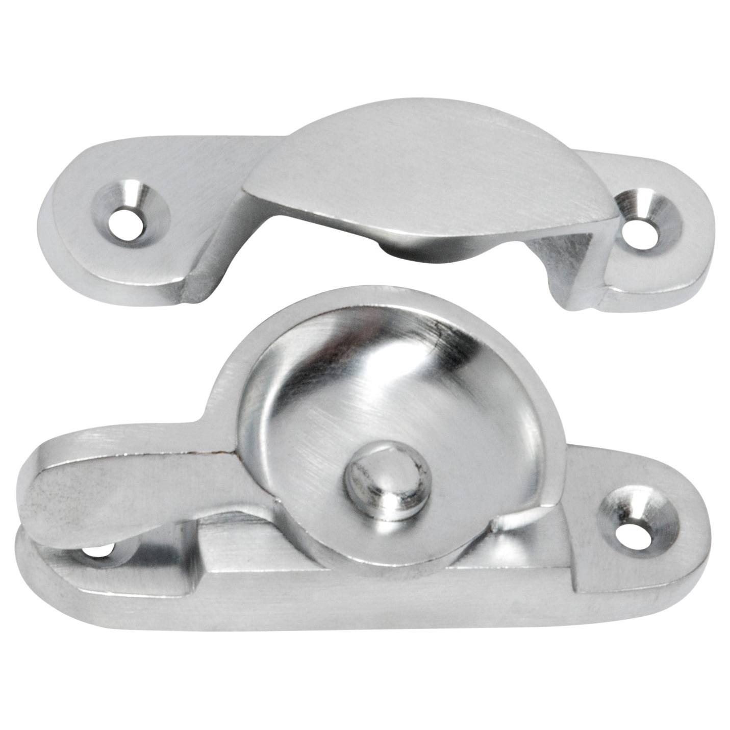 Basic Sash Fastener, Satin Chrome