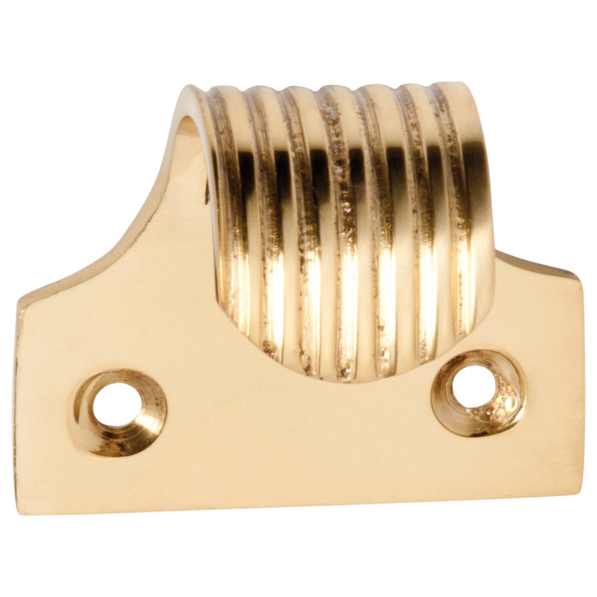 Reeded Sash Lift, Polished Brass