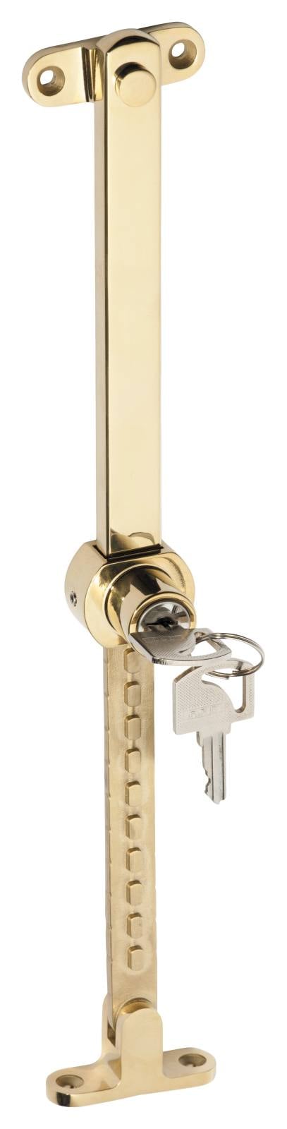 Key Locking Telescopic Window Stay, PVD