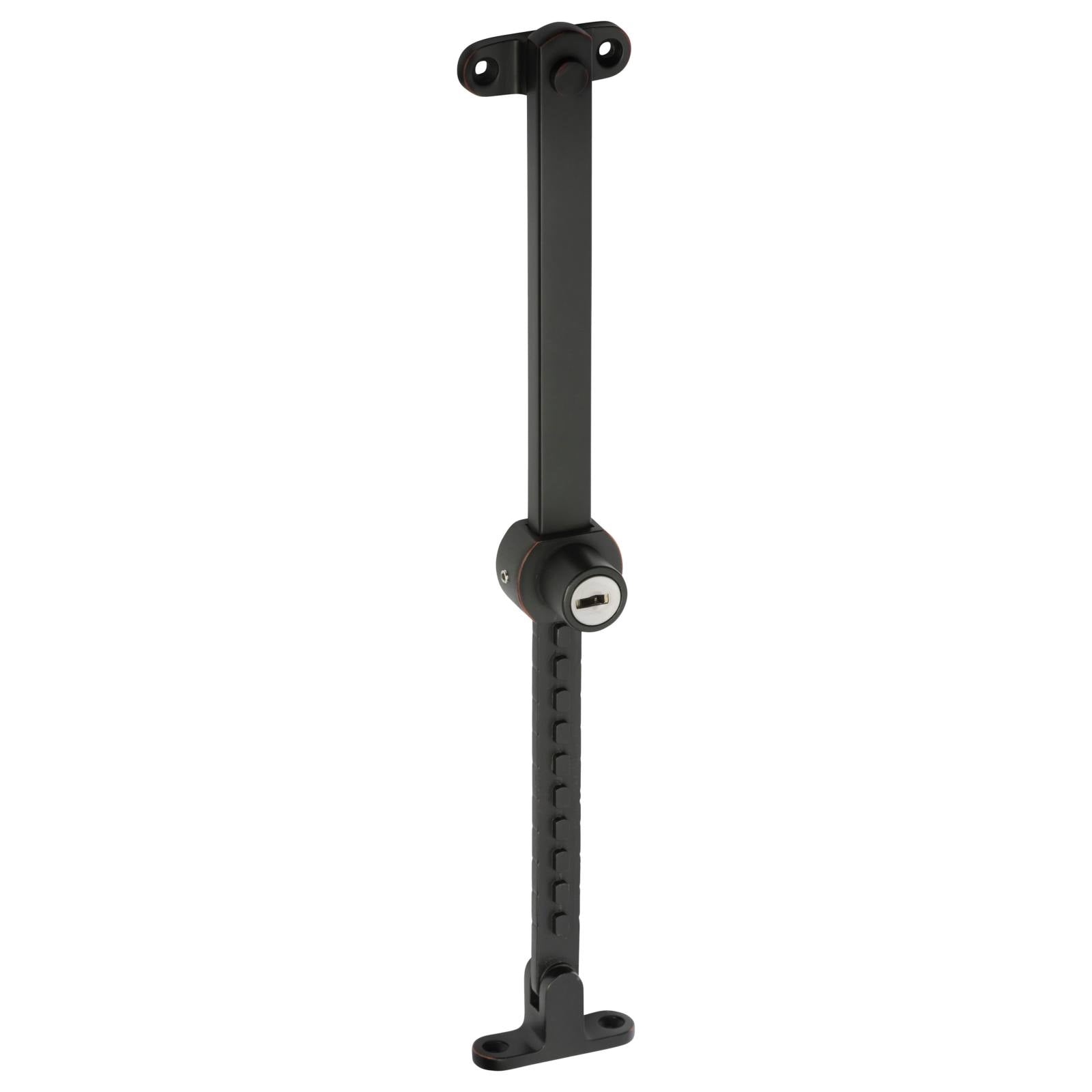 Key Locking Telescopic Window Stay, Antique Copper