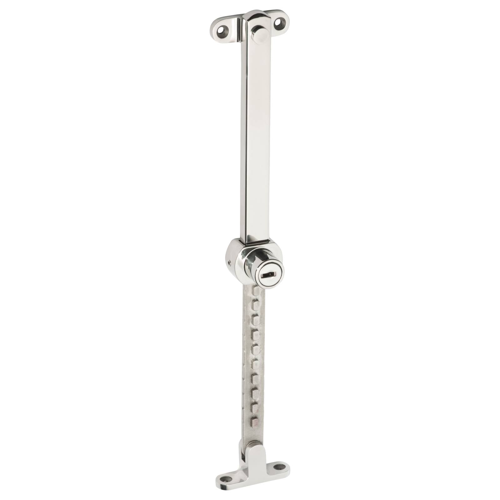 Key Locking Telescopic Window Stay, Chrome