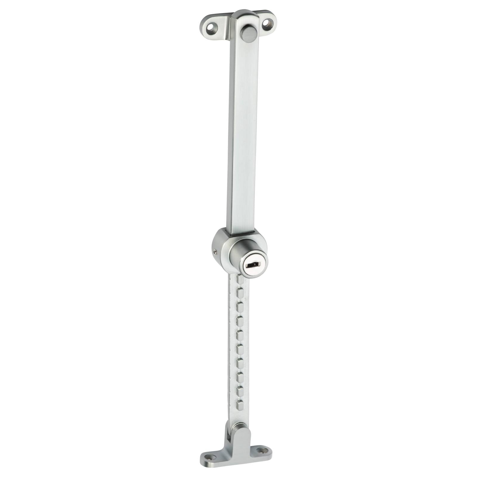 Key Locking Telescopic Window Stay, Satin Chrome