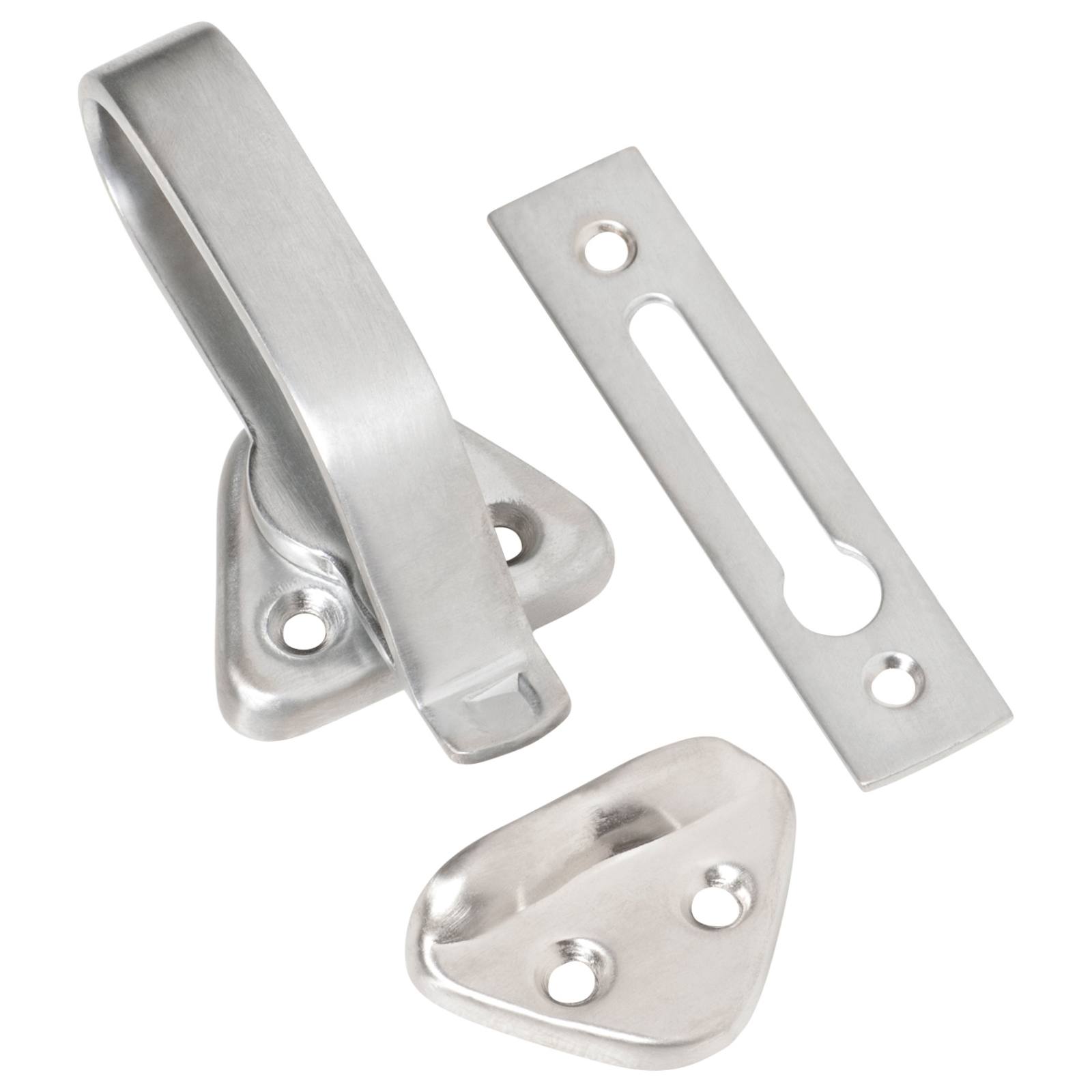 Hopper Window Catch, Satin Chrome