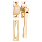 Square Casement Fastener, Polished Brass