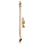 Curved Sidemount Casement Stay, Polished Brass