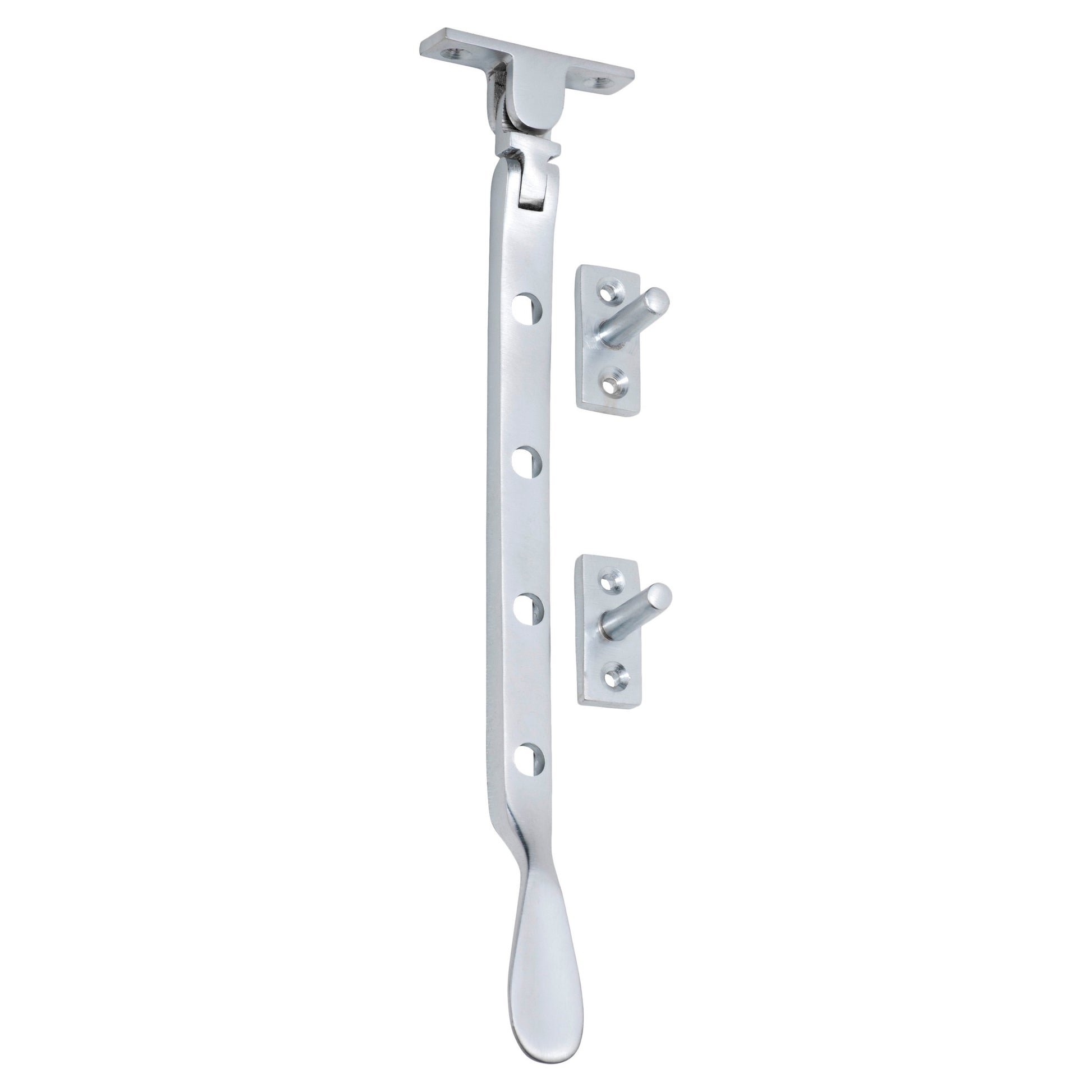 Small Sill Mount Casement Stay, Satin Chrome