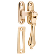 Teardrop Casement Fastener, Polished Brass