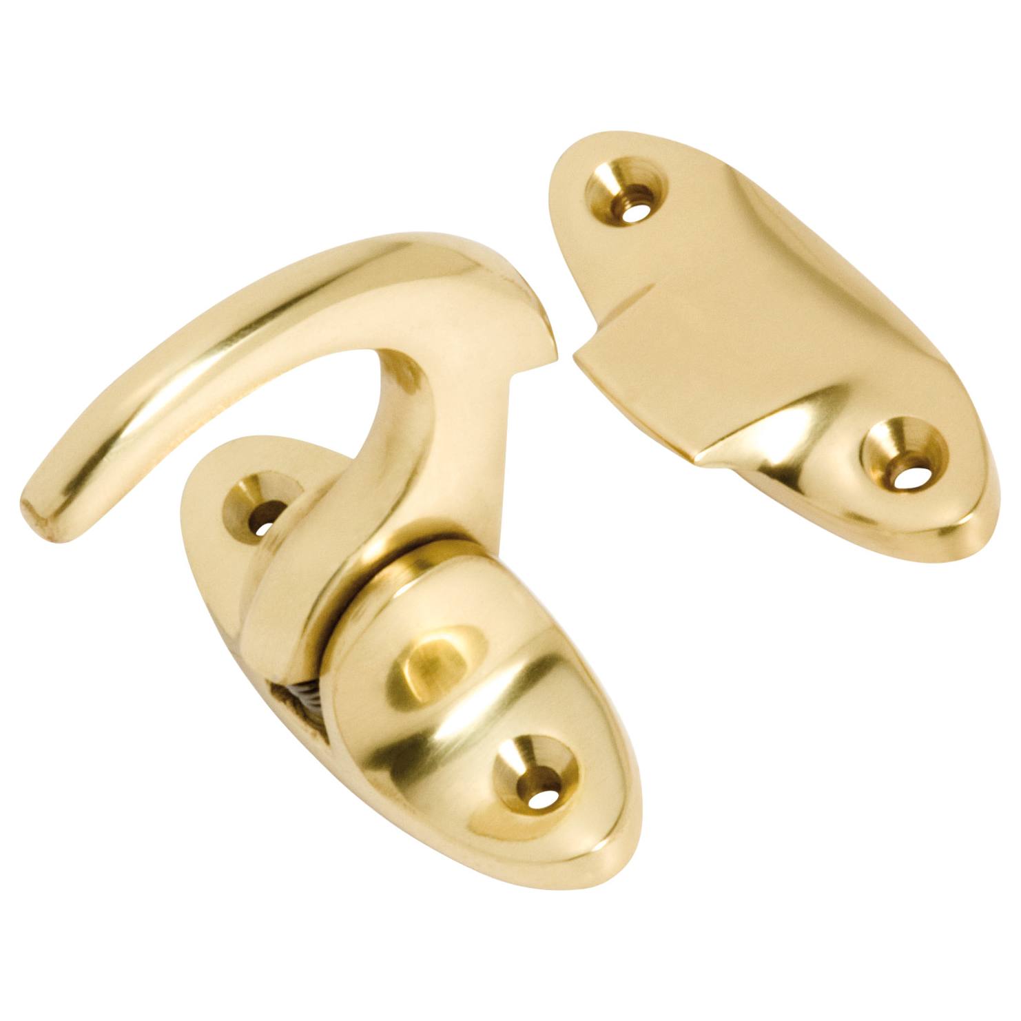 Window Spur Catch, Polished Brass
