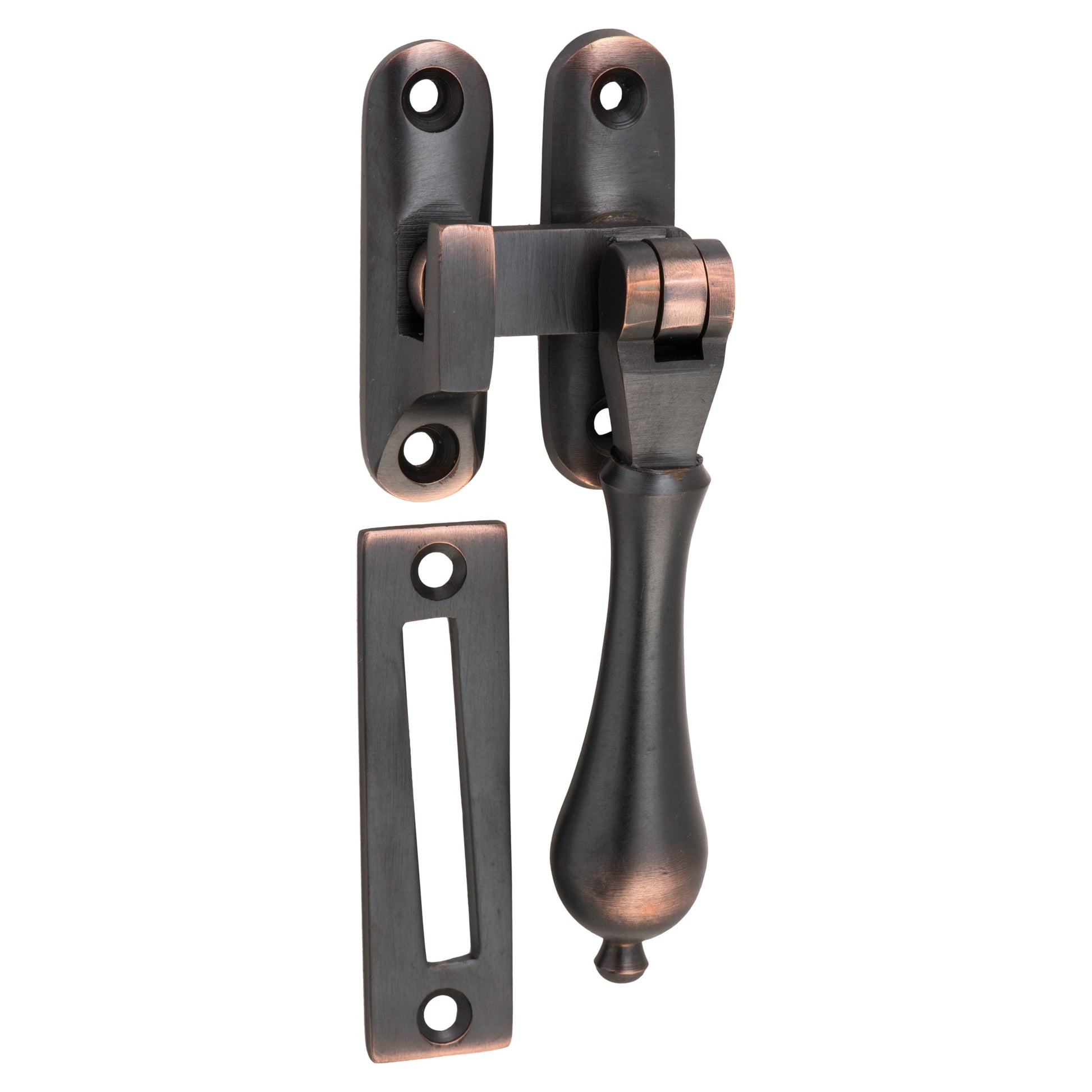 Teardrop Casement Fastener, Antique Copper
